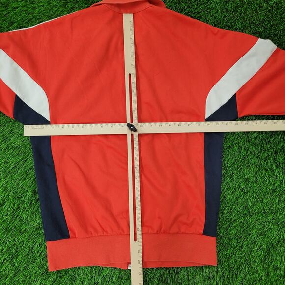 ADIDAS Colorblock Track Jacket Medium 21x26 Baggy Red Stripes - Picture 4 of 16